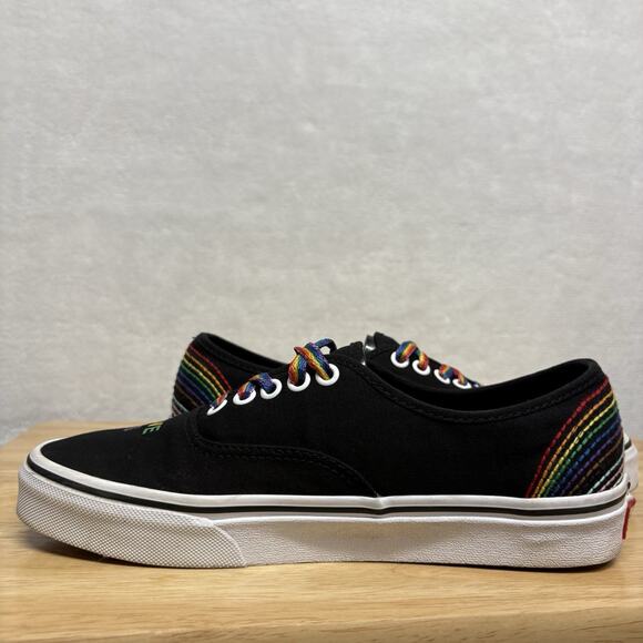 Vans Pride Love Is Love Unisex Black Canvas Low Top Sneakers Mens 6.5 Womens 8 - Picture 6 of 10